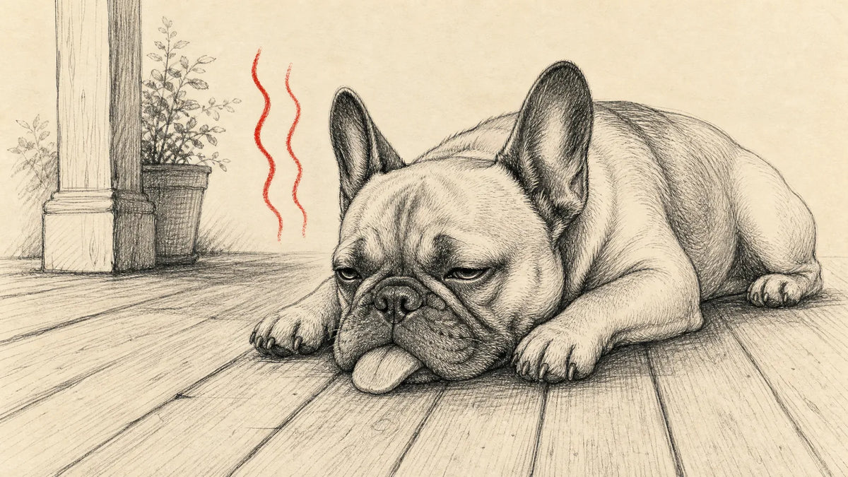 Dogs release body heat through their belly, inner thighs, and paw pads. Modern floors give the heat right back.