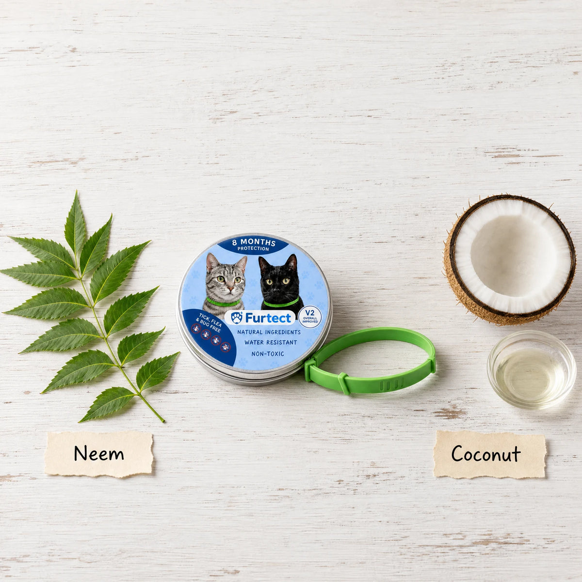 The whole formula: cold-pressed neem and fractionated coconut oil. There is not much to research when the label has two lines.